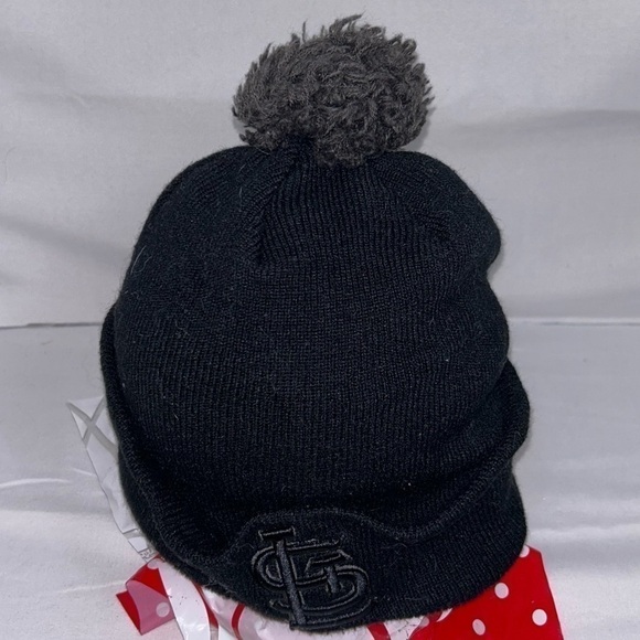 Genuine Merchandise Hat Beanie Saint Louis STL Pull on Puff Ball Top Fold Over - Picture 8 of 8